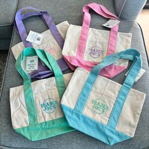 Trader Joe’s Mini Pastel Canvas Tote Bags